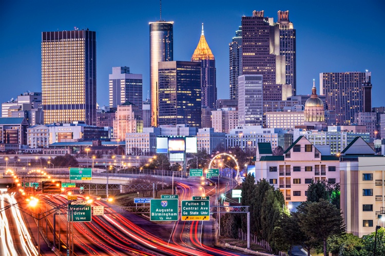 Atlanta skyline at night-1