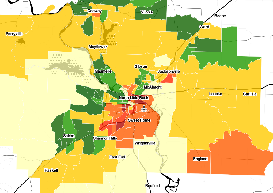 Little Rock heatmap