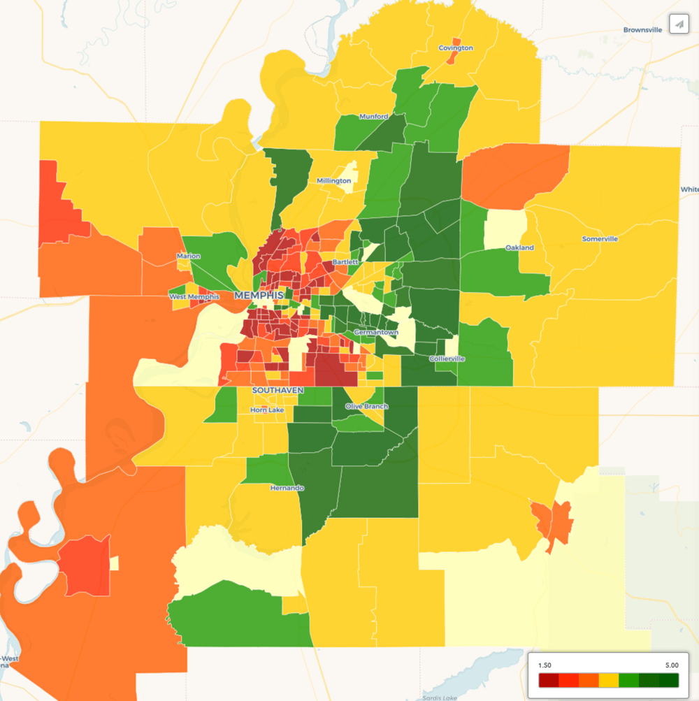 Memphis heatmap