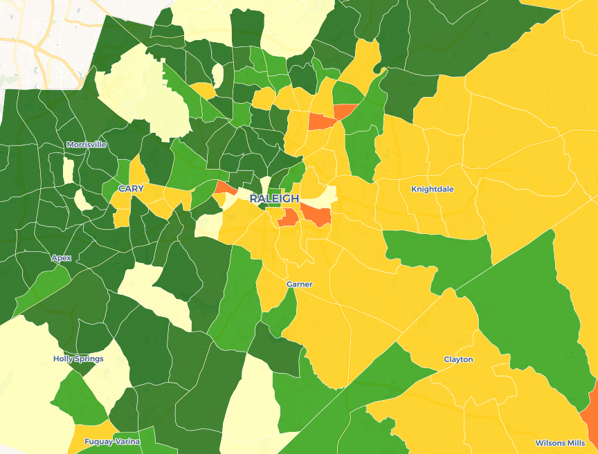 Raleigh NR Map