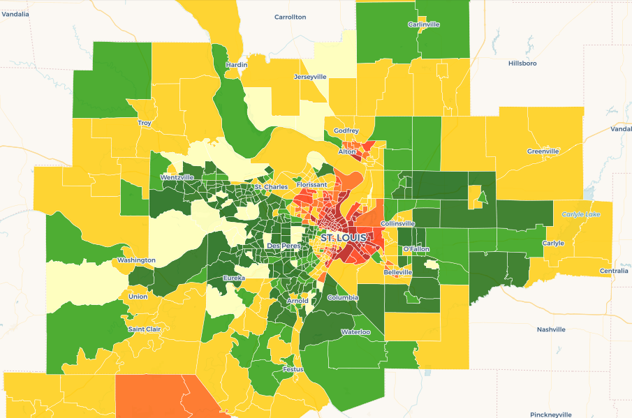 St Louis Heat Map