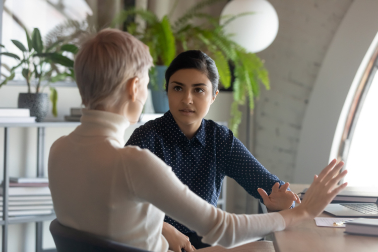 business women having meeting