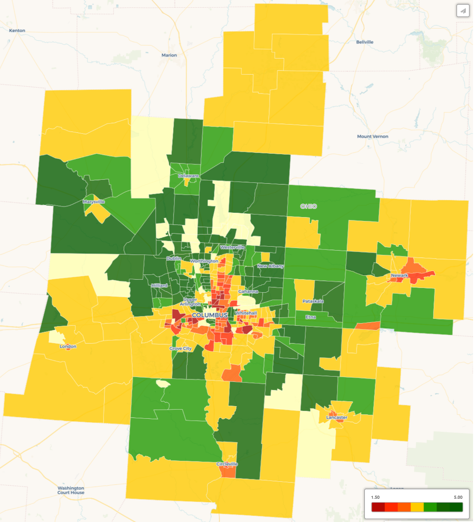 columbus heatmap