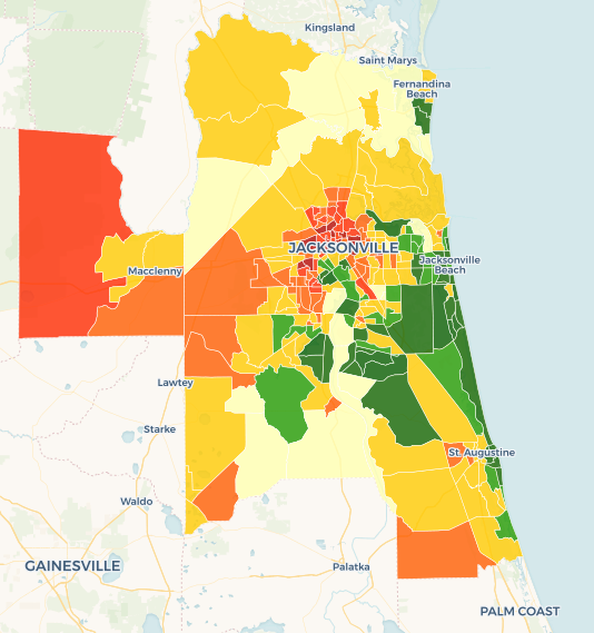 jacksonville heatmap