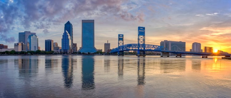 jacksonville skyline sunset